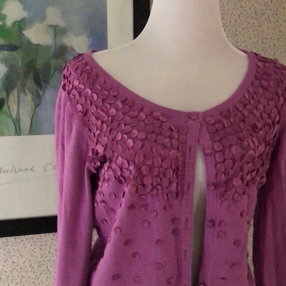 Ladies Detail Shimmer Light violet Cardigan - Picture 4 of 5